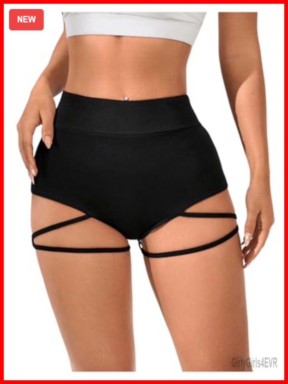 High Waisted Cut Out Biker Shorts for Women Athletic Workout